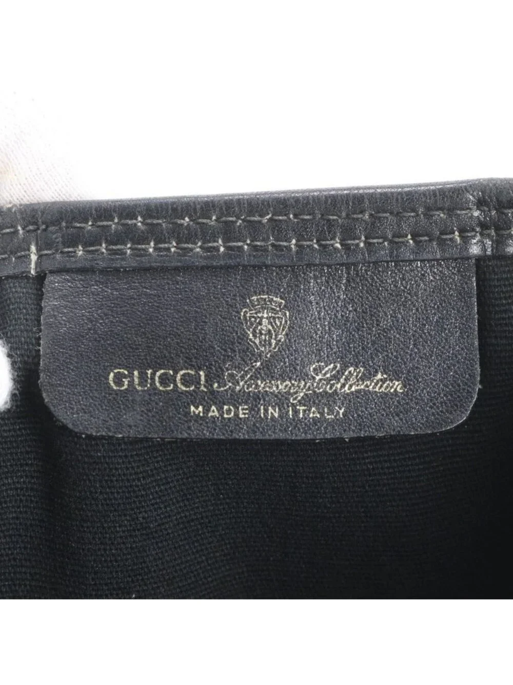 Gucci GG Canvas Sherry Line Leather Tote Shoulder Black